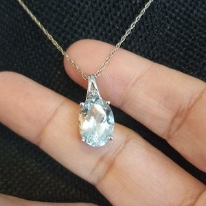 14k😍Gold😍Aquamarine😍pendant